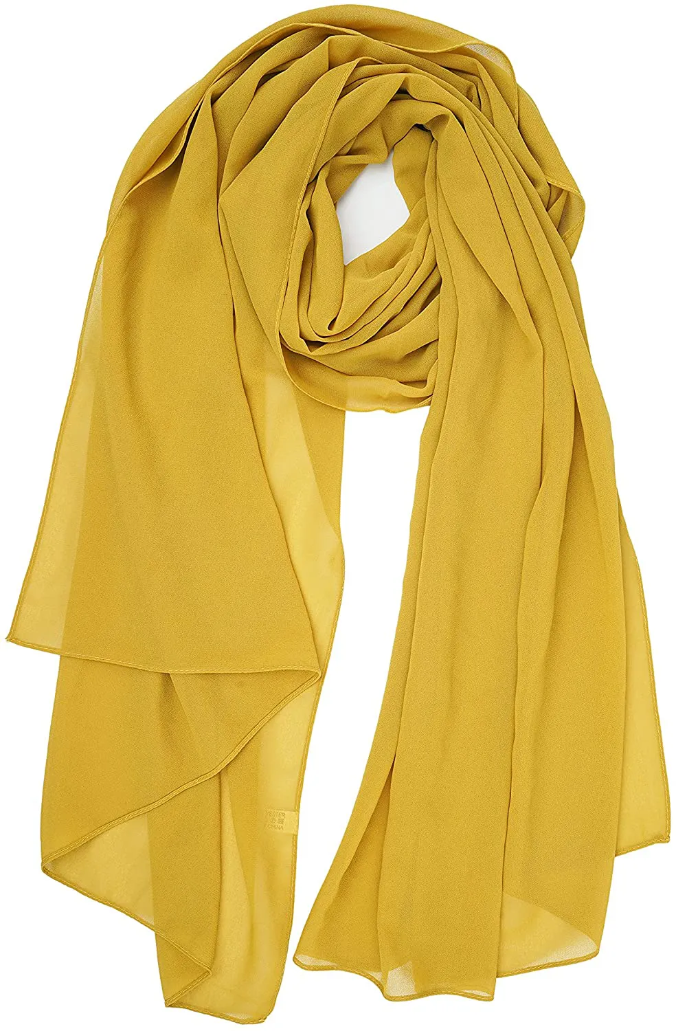 YOUR SMILE for Women Lightweight Breathable Solid Color Soft Chiffon Long Fashion Scarves Sun-Proof Shawls Wrap